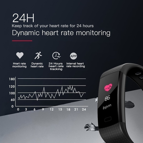 2020 New Smart Watch Bracelet Waterproof Color Screen Wristband Heart Rate Blood Pressure Monitor Activity Fitness Tracker Band
