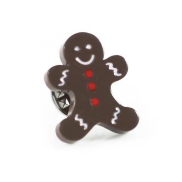 Brown Gingerbread Man Lapel Pin Men Suit Pin Holiday Gifts Pins Birthday Gift Lapel Pins