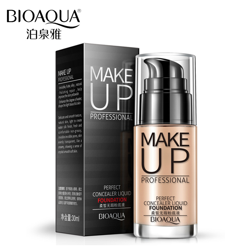 BIOAQUA Brand Face Base Liquid Foundation Makeup Primer Concealer Waterproof Brighten Whitening Long Lasting BB Cream Cosmetics