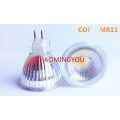 New Arrival MR11 COB 110V/220V Led Spotlight Glass Body GU4 Lamp Light AC/DC 12V MR11 5W 9W LED Bulb Warm White / white