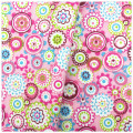 Twill Cotton Fabric Syunss Pink Flower Print For Curtain Kid Doll The Cloth Material Sewing Craft Tissue Telas Fabrics Patchwork
