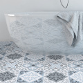 Funlife Anti-Slip Waterproof Self-Adhesive Removable Floor Sticker Wall Sticker Blue &Grey Mediterranean Geometry Bathroom DB116
