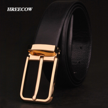 Men's Classical Fashion Business Belts Genuine Leather Belt High Quality Pin Buckle Strap Luxury designer Male Belt For Men Belt