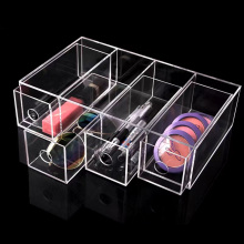 Custom plexiglass small storage box with drawers