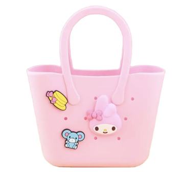 DIY Charms Silicone Tote Beach Shopping Bag