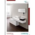 New Modern Design Batroom Vanity Glossy Lacquered Drawer Cabinet and Countertop