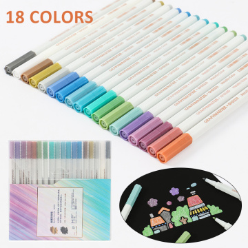 New 18 colors Premium Acrylic Pens Marker Pens Paint Pen Write on Stones Glass Education Office Supplies