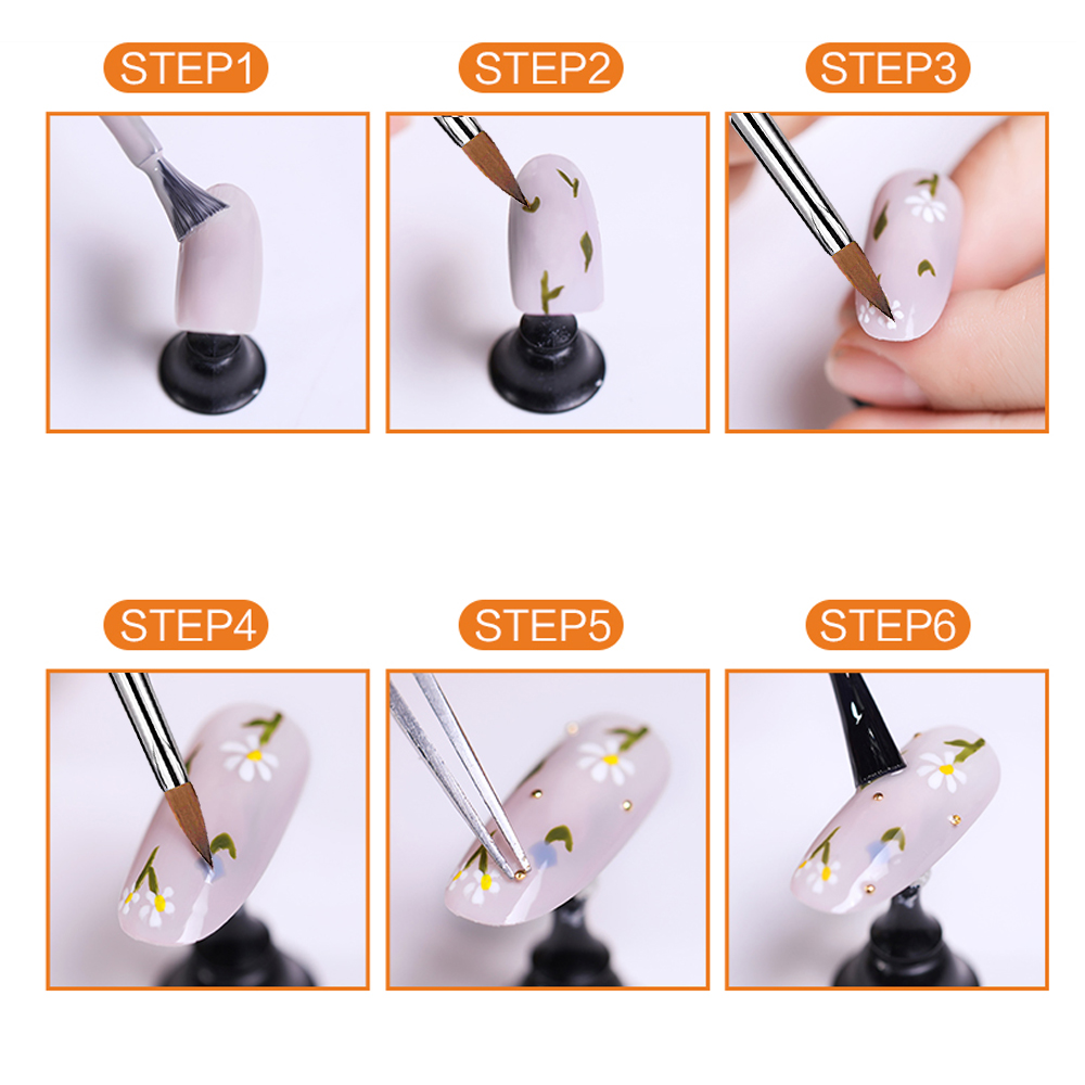 1pcs Nail Brush Kolinsky Crystal Pen Metal Rod Suitable for Salon or Home Use