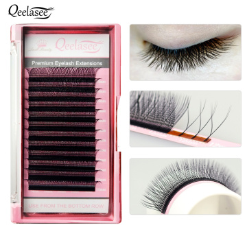 Qeelasee Y shape Lashes Hand-woven Faux Mink YY Eyelashes Super Natural Soft False Eyelash Grafting Russian volume Lashes