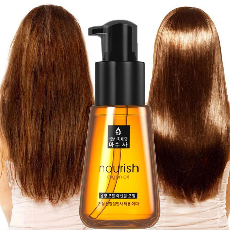 Argan Oil Hair Care Essence Nourishing Repair Damaged Improve Split Hair Treatment Essential Oil TSLM2 Korean Hair Products