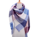 Women scarf plaid winter cashmere scarves ladies shawls bandana neck warm knit Triangle Bandage foulard echarpe femme wraps