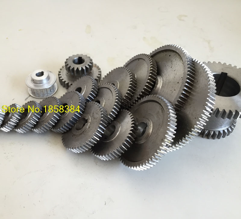 17pcs/set mini lathe gears , Metal Cutting Machine gears , lathe gears Accessories for 0618 Lathe Fozhu Machine