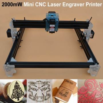 2W Laser Engraving Machine Mini CNC Laser Engraver Printer Machine Wood Metal Stone Cutter Mini Marking Machine with CD