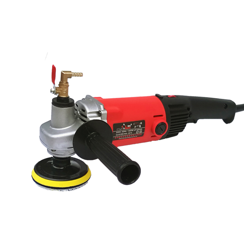Polisher grinder 1400w Electric marble granite wet Stone sander Hand Grinder Water Mill Variable Speed c/w 7 pcs polishing Pad