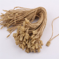 1000 pieces/lot jute hemp hang tag string in apparel 7 inches retro jute hang tag string cord for garment price tag label