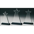 Unique Star Shape Clear K9 Crystal Star Award Trophy