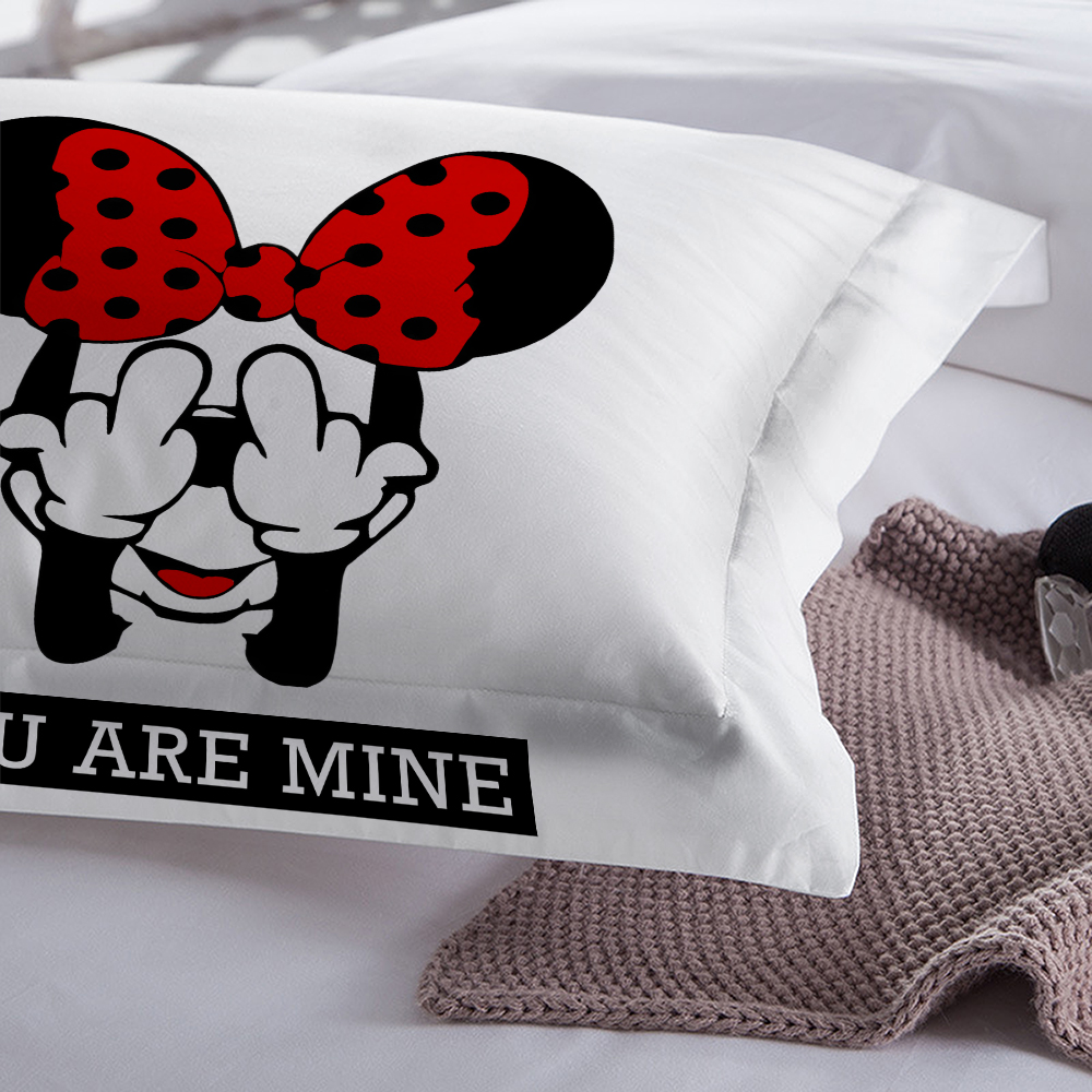 Minnie Bedding set Disney Kids Duvet Cover Pillowcases Twin Full Queen King Size girls beddings home Textiles 3pcs