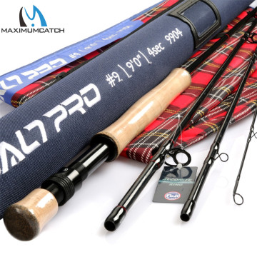 Maximumcatch Saltpro 8-12WT 9FT 4SEC Saltwater Fly Fishing Rod 30T+40T SK Carbon Fast Action Fly Rod with Cordura Rod Case
