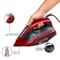 2500W Steam Iron for Clothes 350ml 4 Level Adjustable Vertical Electric Irons Self-Cleaning Travel Portable Ironing Steamer