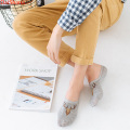 5 Pairs Breathable Sports Men Socks Comfortable Cartoon Deer Male Low Cut Ankle Sock Boy Casual Slippers Solid Color Boat Socks