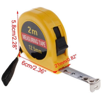 1Pc Mini Pocket 2m Retractable Tape Measure Ruler Tool Builders Home DIY Garage Rule