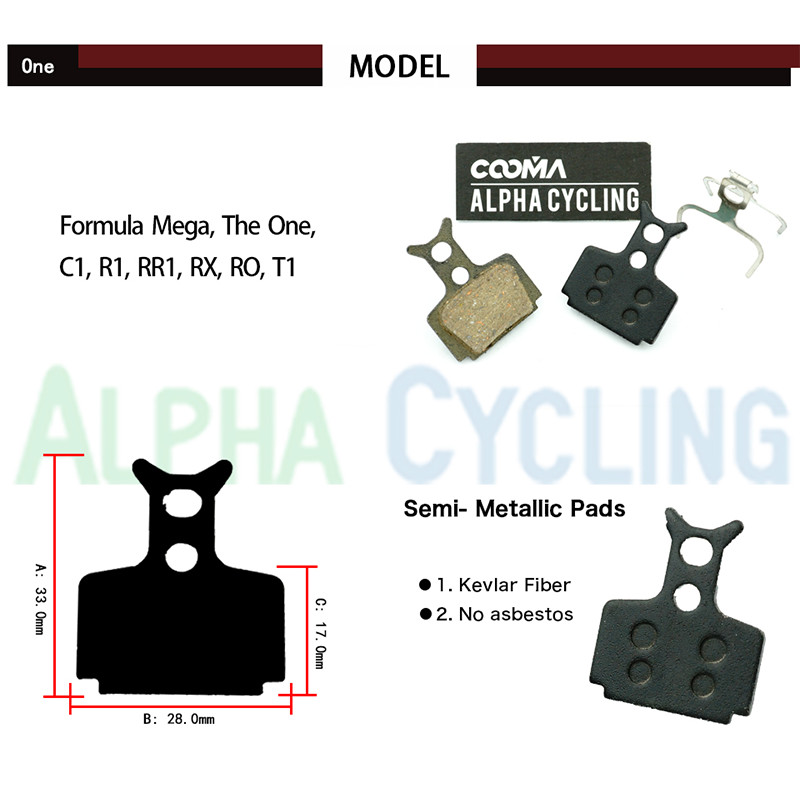 Bicycle Disc Brake Pads For Formula Mega, R1R, R1, RO, RX, T1, C1 Disc Brake, 4 Pairs Sport EX Class