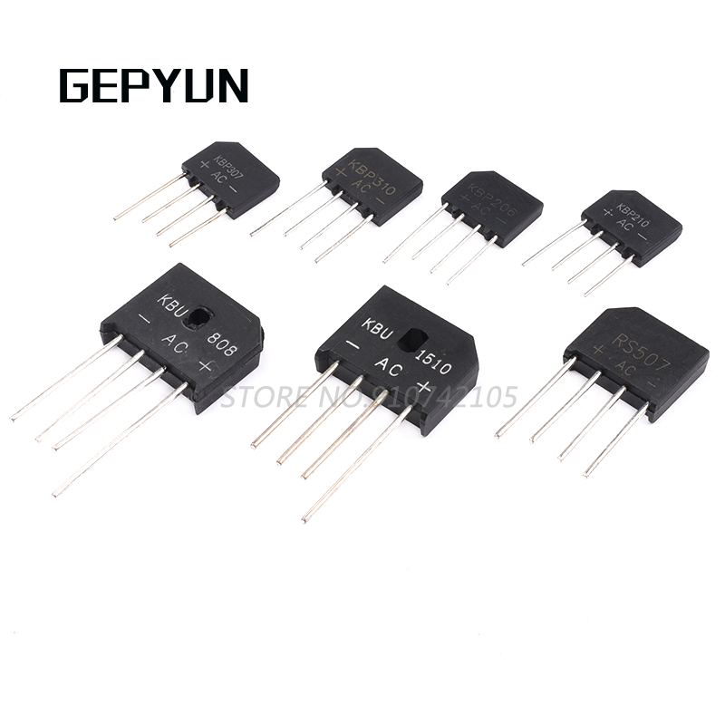 5PCS Single Phases Diode Bridge Rectifier ZIP-4 KBL610 KBL-610 6A 1000V