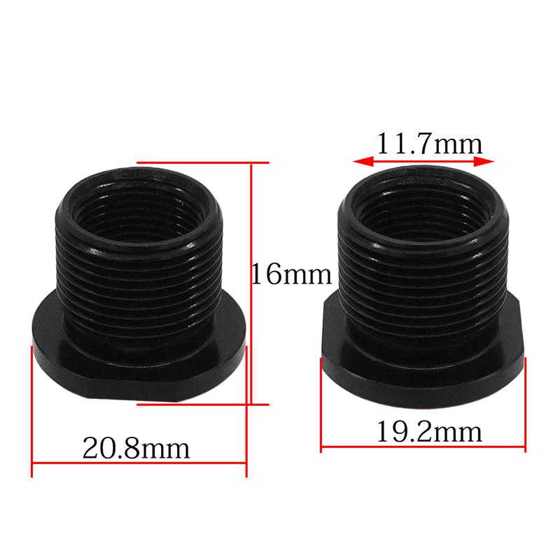 Barrel Thread Adapter Fuel Filter 5.56 To .308 1/2"x 28 TPI ID to 5/8"x 24 TPI OD,Black Oxide Finish 0.819'' OD 0.755'' Flats