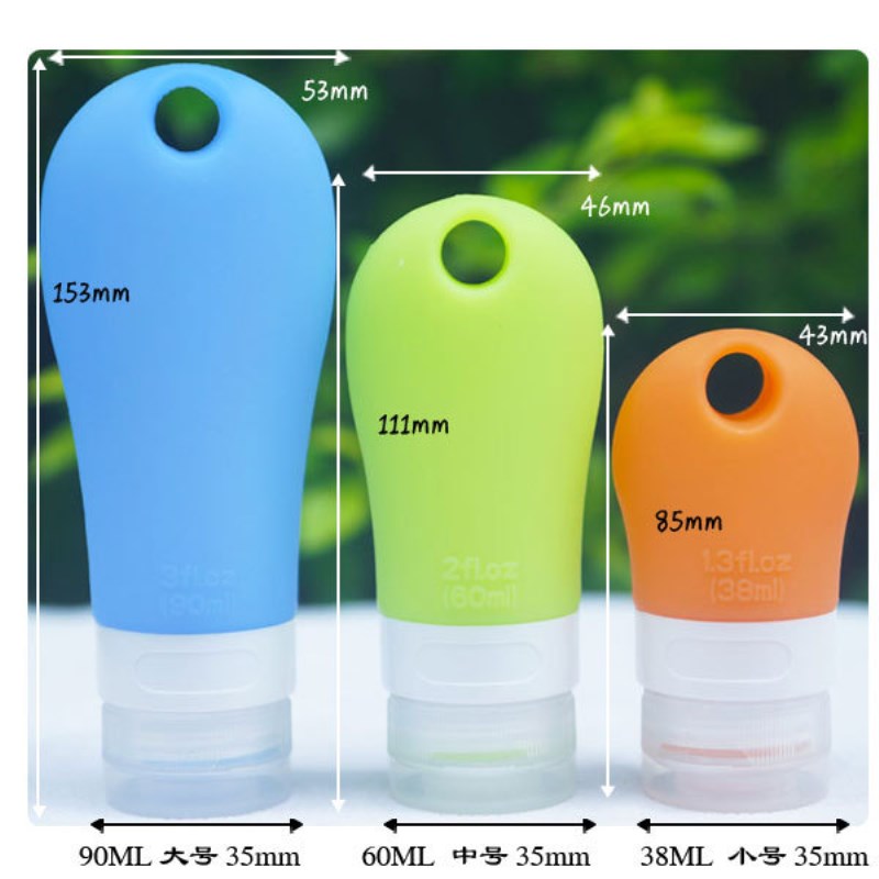 Travel Supplies Empty Silicone Travel Packing Press Bottle Bath Storage Containers Shampoo Cream Jar Split Charging Wash Gargle