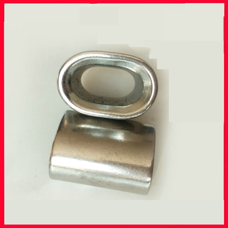 HQ MG01 MARINE GRADE Stainless Steel 316 Wire Rope OVAL Ferrule Sleeve Wire Rope Clip Clamp (For 0.8-28MM Wire Rope Cable)