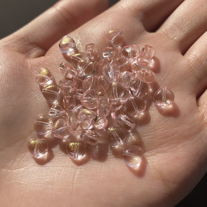 20pcs/lot 6mm Love Heart Shape Czech Glass Lampwork Crystal Spacer Beads for Needlework Jewelry Making Diy Earrings Bracelet