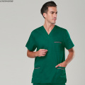 [TOP] Men's Short Sleeve Scrub Top V Neck COTTON Comfy Medical Uniforms Nursing Uniform Scrubs Doctor Hospital Workwear