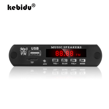 kebidu Wireless 5V 12V MP3 WMA WAV Decoder Board Audio Module USB TF Radio For Car accessories with Remote Control No Bluetooth