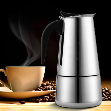 European Moka Coffee Pot Stainless Steel Mocha Latte Espresso Portable Coffee Maker Coffee Kettle Pot Percolator Home Coffeeware