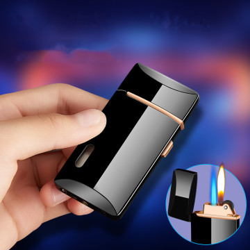 Two Flame Jet Gas Lighter Grinding Torch Turbo Flint Lighter Free Fire Butane Metal Windproof Cigarette Cigar Lighter Inflated