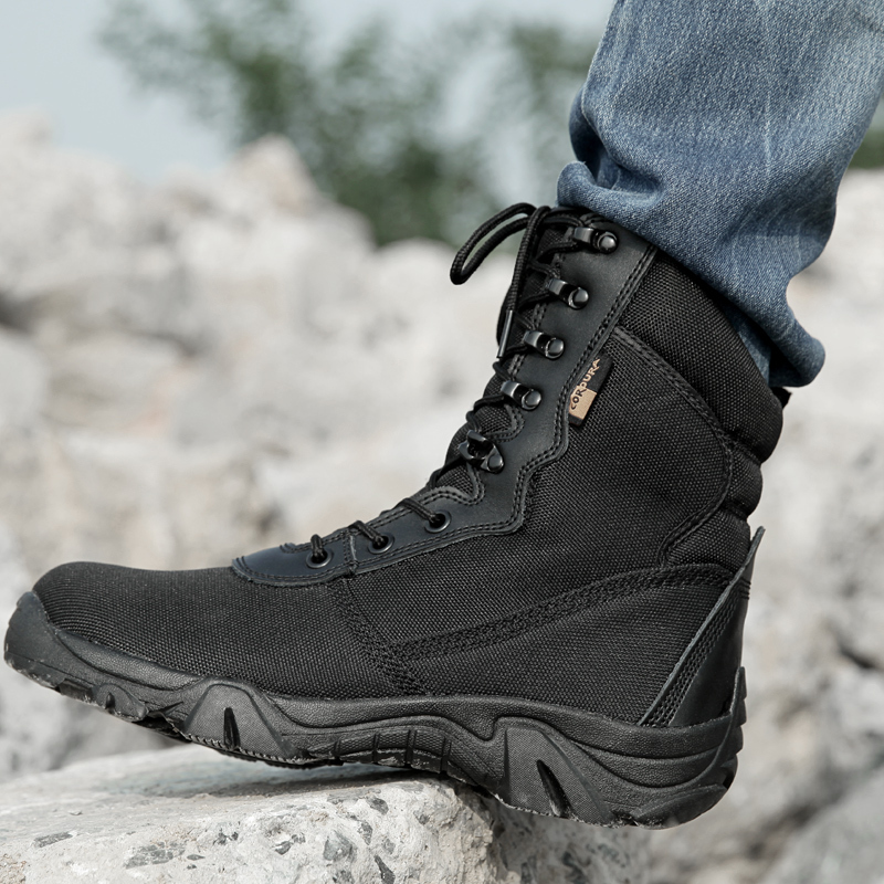 Tactical Military Trekking Boots Man Camping Climbing Sports Hunting Black Army Shoes Mens Hiking Outdoor Sneakers Shoe Men