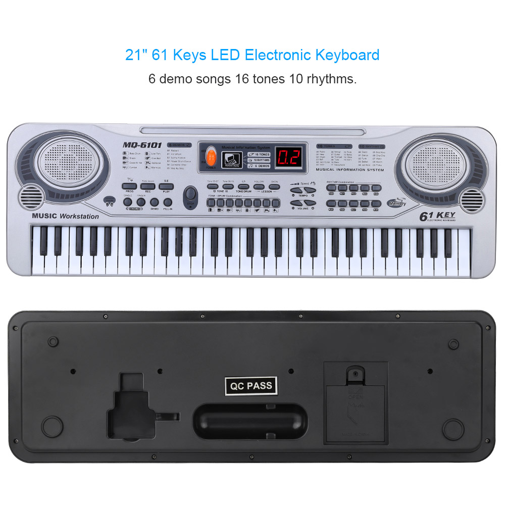 37 Keys Electronic Organ Digital Piano Keyboard with Microphone Kids Toys Stave Music Toy Develop Child's Talents