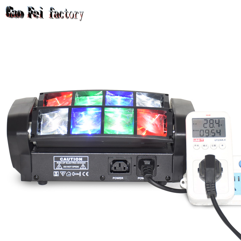 Dj Disco Lights Moving Head Lyre Beam RGBW 8X6W Mobile Dmx512 Led Stage Mini Spider Light