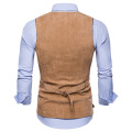 Mens Vest Waistcoat Men's Suit Dress Vest 2020 Brand New Single Breasted Corduroy Vest Men Wedding Tuxedo Vests Gilet Homme XXL