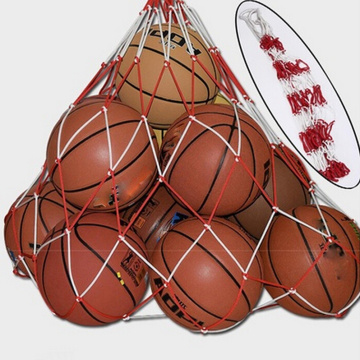 Soccer Basketball Hoop Mesh Net 10 Balls Carry Net Bag Sports Portable Balls Volleyball Outdoor Durable Standard Nylon Thread