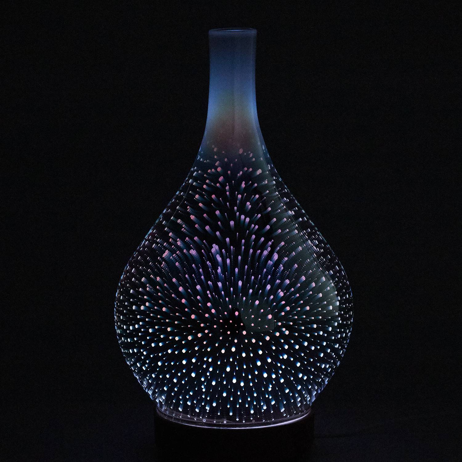 Humidifier Glass Vase Shape Humidificador Fireworks Aromatherapy Diffuser Aroma Humidifiers Air Oil Diffuser 3D LED Humidifier