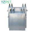 Medium frequency furnace resonant water cooled capacitor