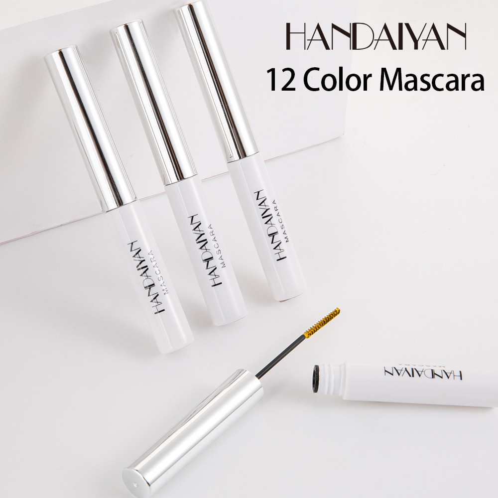 4D Colorful Mascara Silk Fiber Eyelash Colorful Mascara Long Thick Curling Smudge-proof Long-lasting Waterproof Mascara