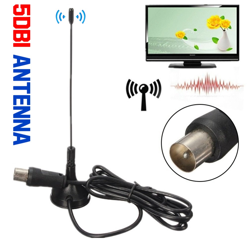 hengshanlao Indoor TV Antenna Car Aerial 5dBi Mini Digital DVB-T Freeview HDTV Booster VHF Antena Clear Satellite Dish Receiver