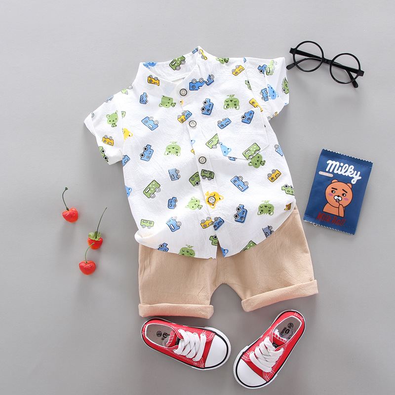 Baby Boys Clothing Sets 2020 Summer Toddler Boys Clothes Shirt+Shorts Outfit Suit Kids Casual Children Clothing 1 2 3 4 Year