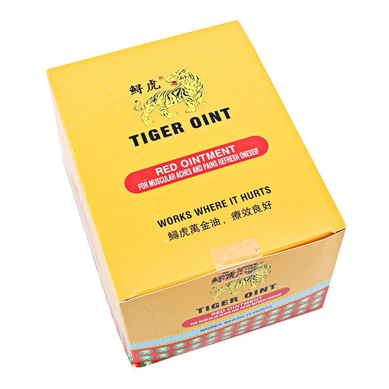 12pcs Red White Tiger Balm Ointment For Headache Toothache Stomachache Muscle Pain Relieving Balm Dizziness Essential Balm oil