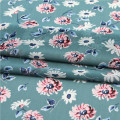 Soft Blue Flower Printed Chiffon Tulle Fabric for Dress Shirts, by the Meter