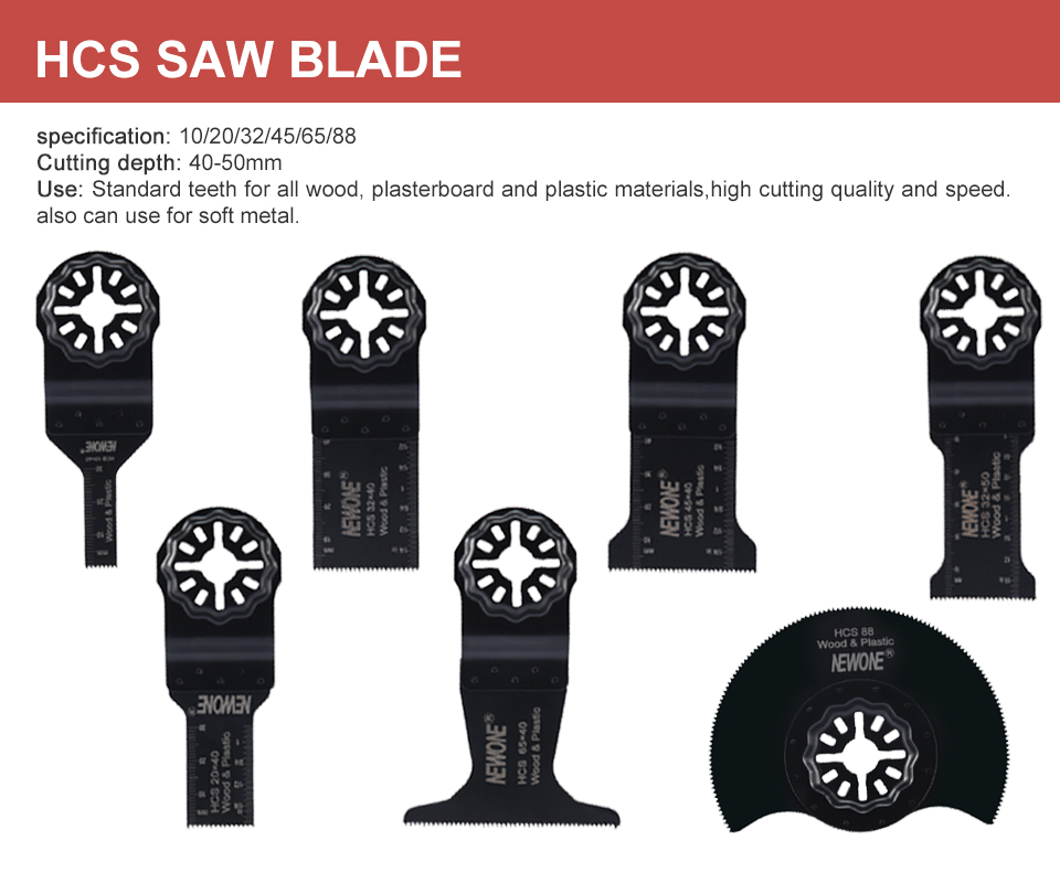 NEWONE 25pcs Starlock 32mm BIM/HCS/Precision Oscillating Saw Blades For Multi Renovator Power Tools Cut Wood Metal Plastics Alu