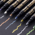 12 Colors Soft Brush Metallic Marker Pen DIY Scrapbooking Crafts Pen Art Marker Pen For Stationery School Supplies
