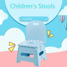 Baby folding chair backrest cartoon children portable plastic small stool mini cute toddler chair portable chair